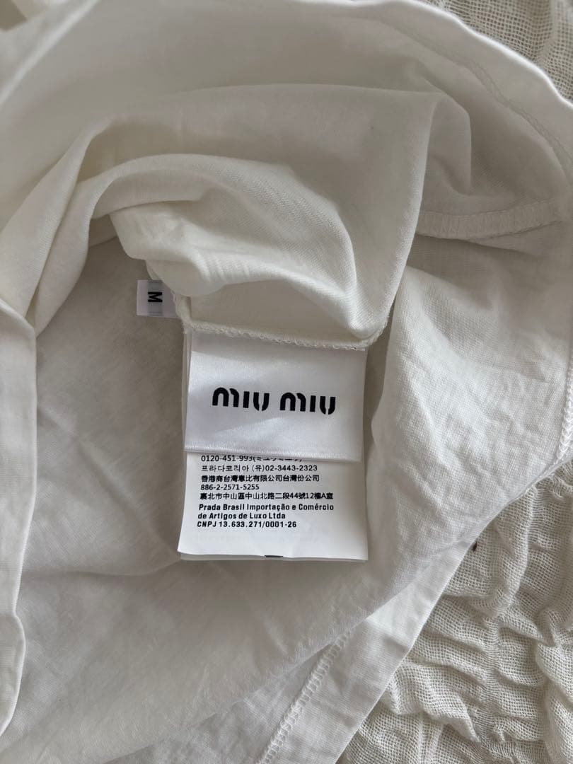 miu miu ホワイト Tシャツ