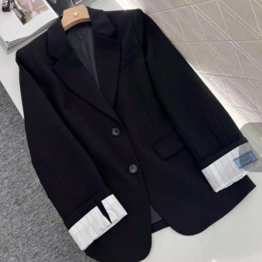 Spoko sama♡ ブラック テーラードジャケット　Sサイズ　ロゴあり