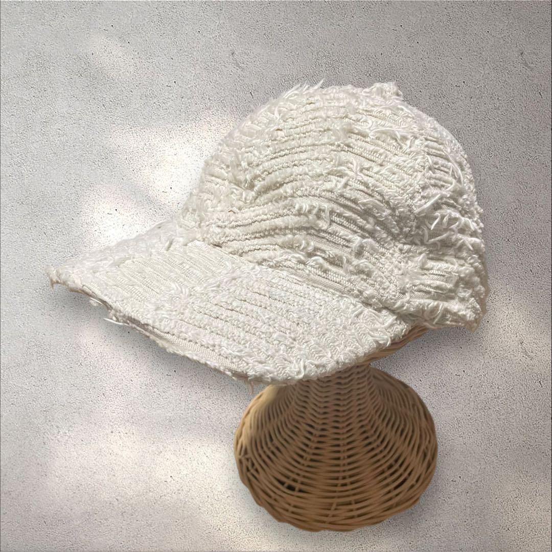 未使用 KAMIYA × CA4LA WAVE DENIM CAP ホワイト