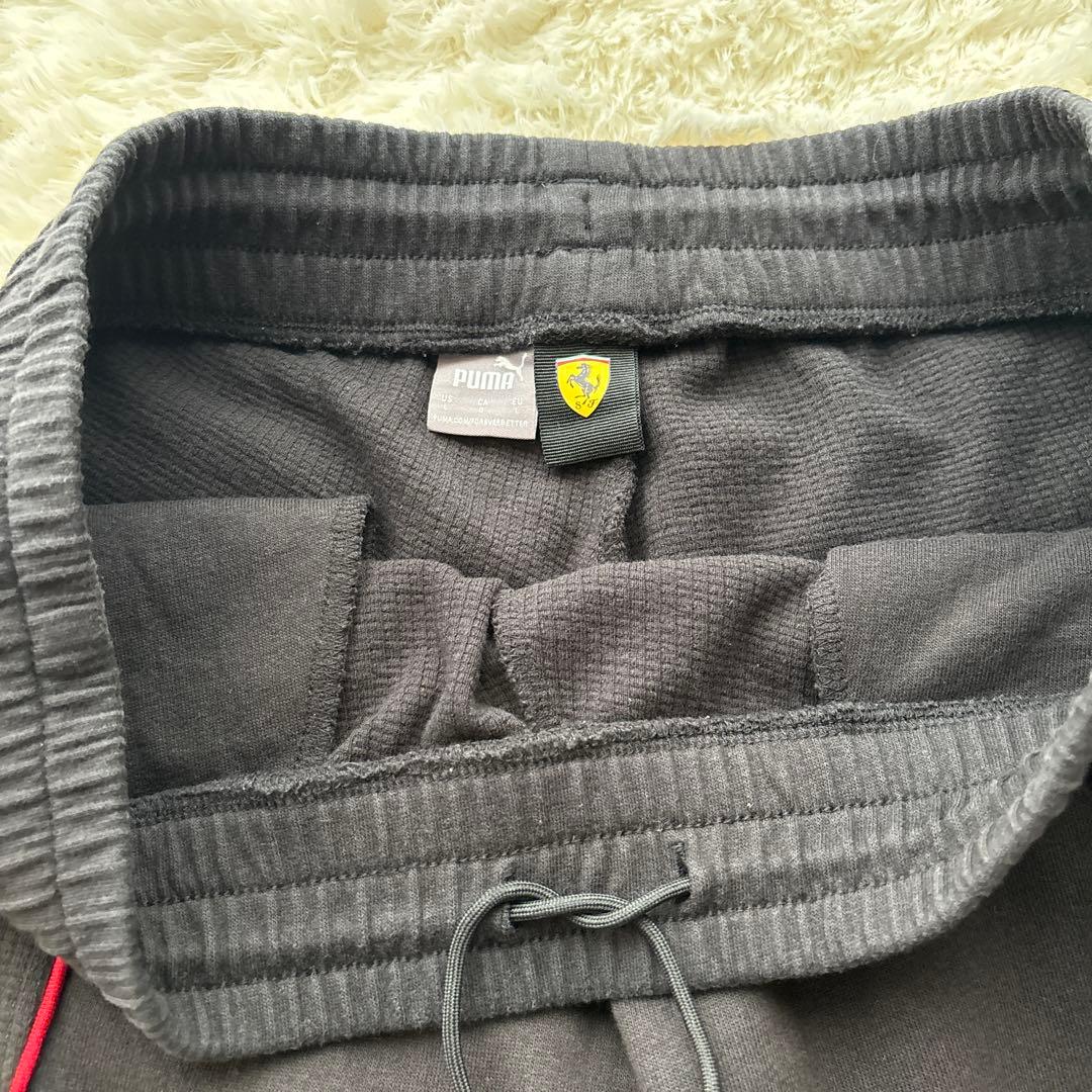 【希少サイズ】PUMA × Ferrari セットアップ XL 黒×赤 ロゴ刺繍