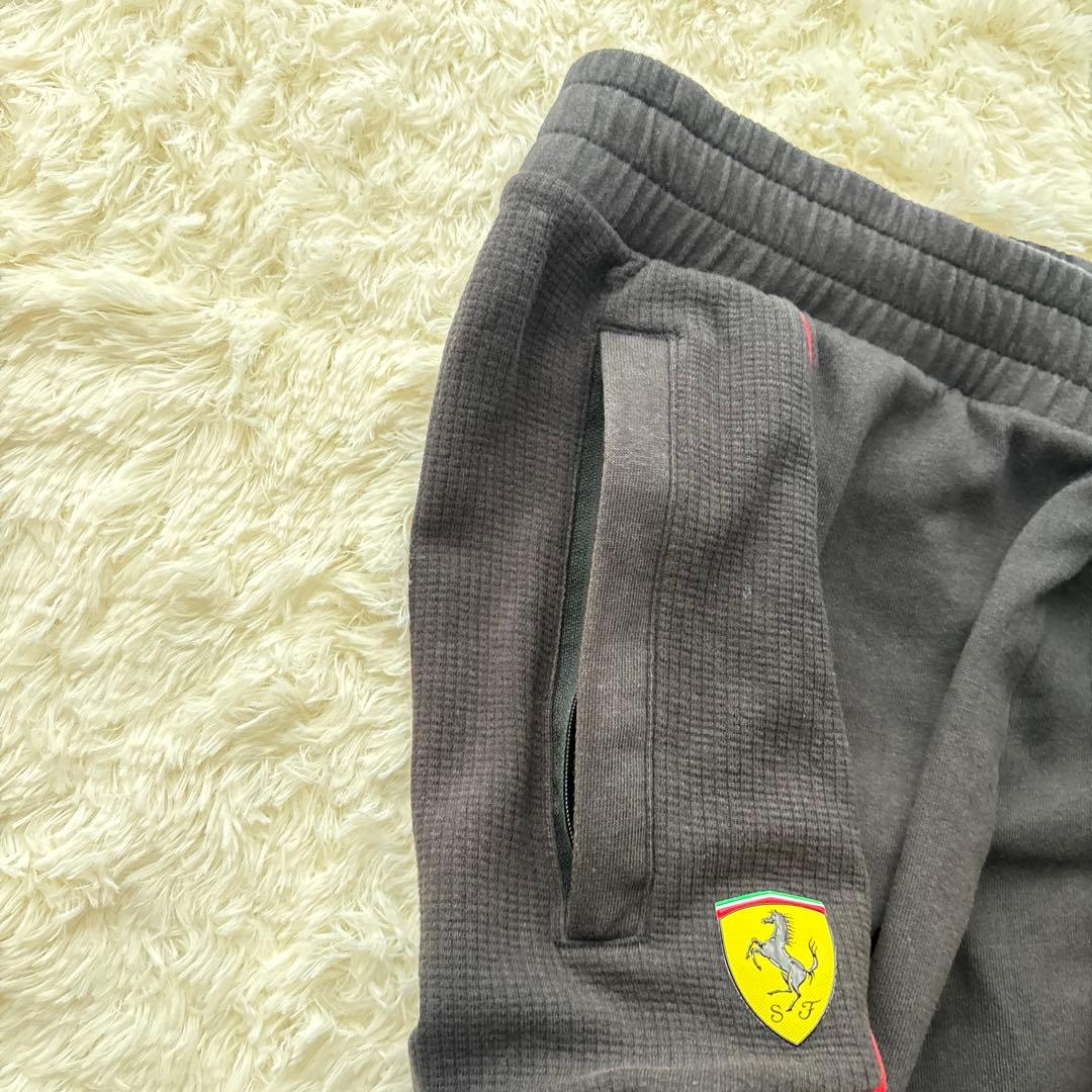 【希少サイズ】PUMA × Ferrari セットアップ XL 黒×赤 ロゴ刺繍