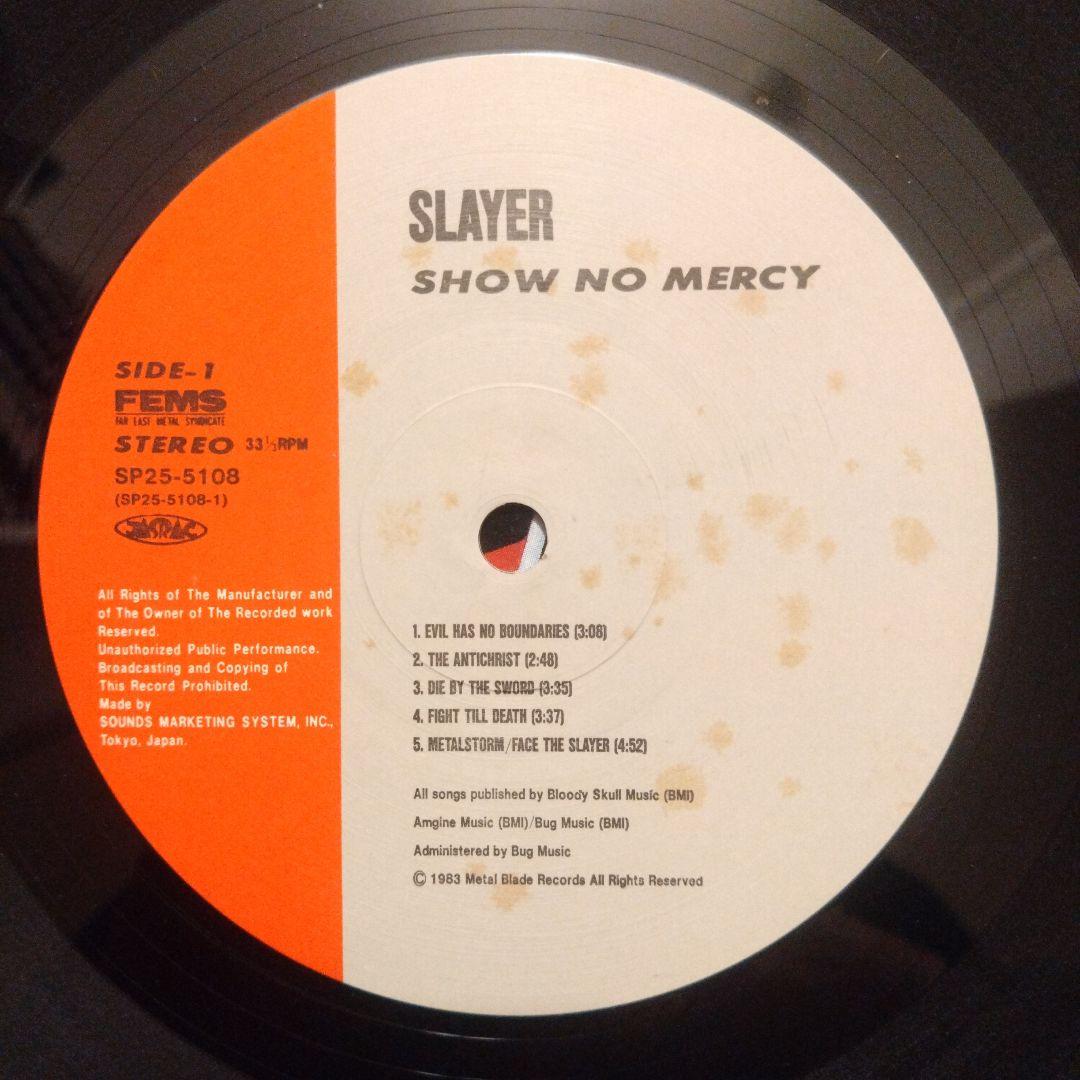 SLAYER スレイヤー SHOW NO MERCY 国内盤帯付きレコード