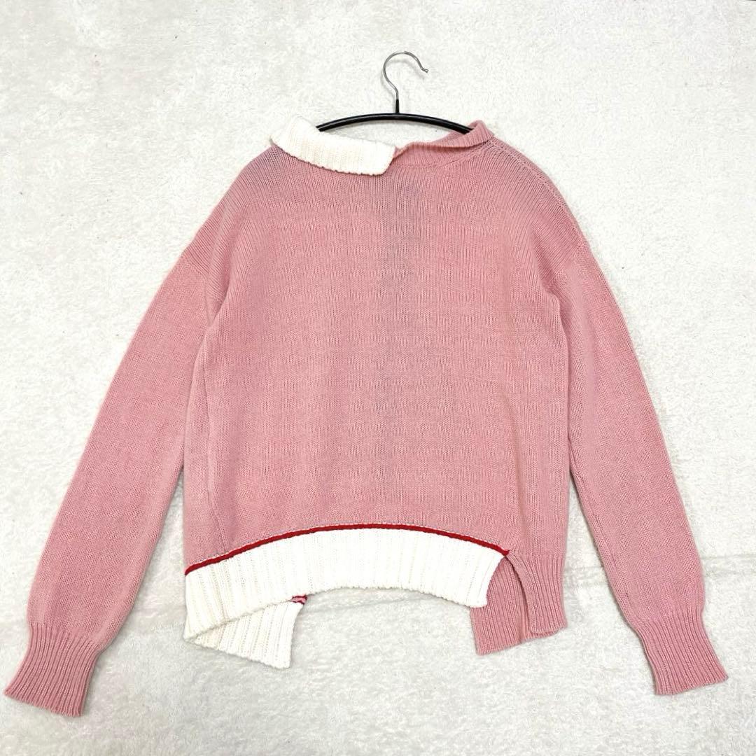 美品◇マルニ　カーディガン　ピンク　リボン
