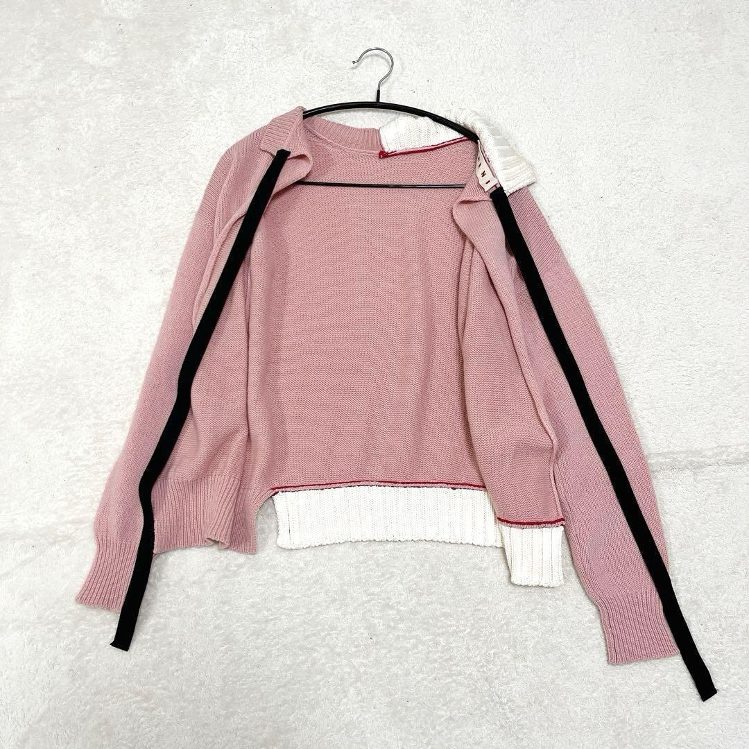 美品◇マルニ　カーディガン　ピンク　リボン
