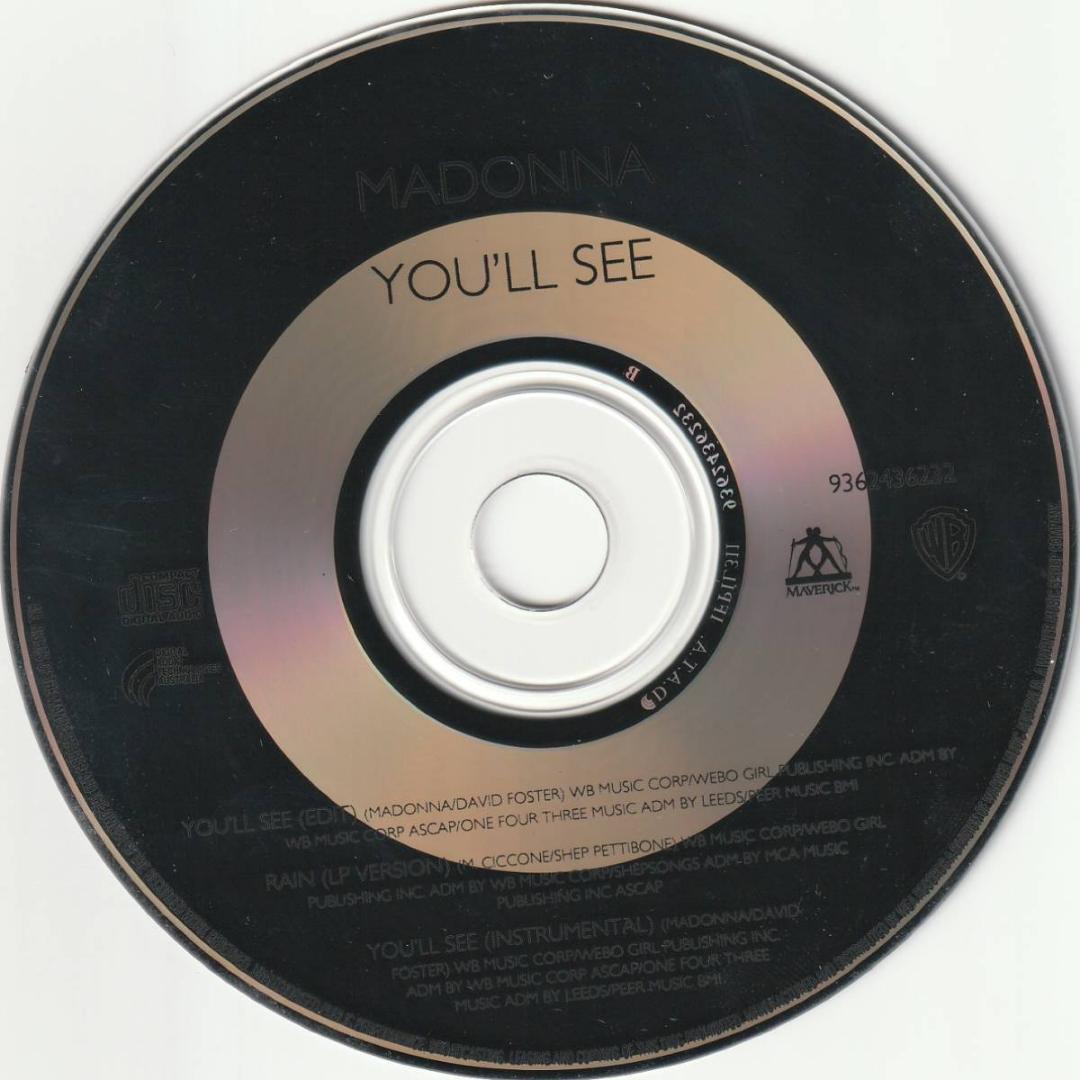紙ジャケ　マドンナ　You'll See 　オーストラリア盤 CDシングル