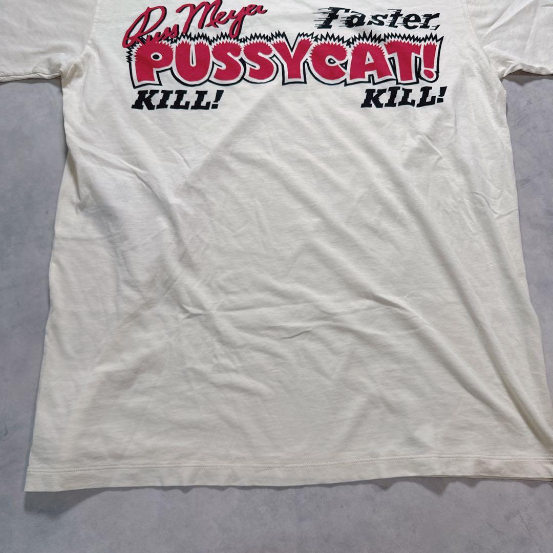 GUCCI　グッチ pussy cat Tシャツ 両面プリントロゴ アイボリー