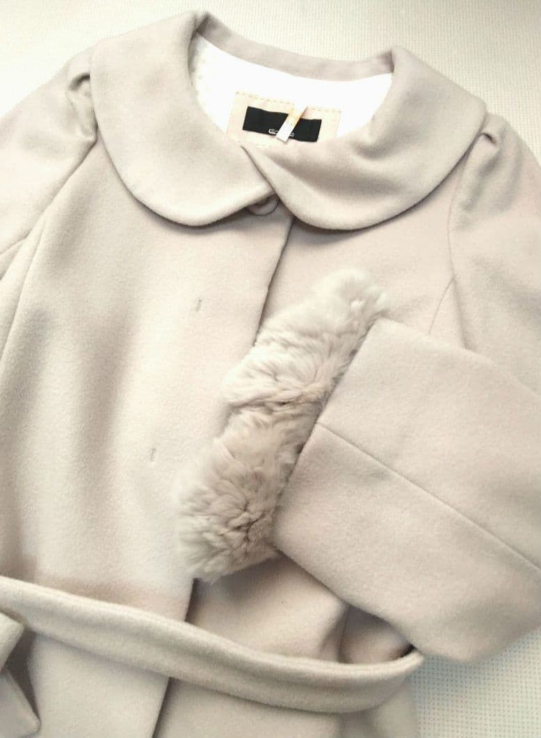 美品 TO BE CHIC トゥービーシック カシミヤ混コート 40 ベージュ