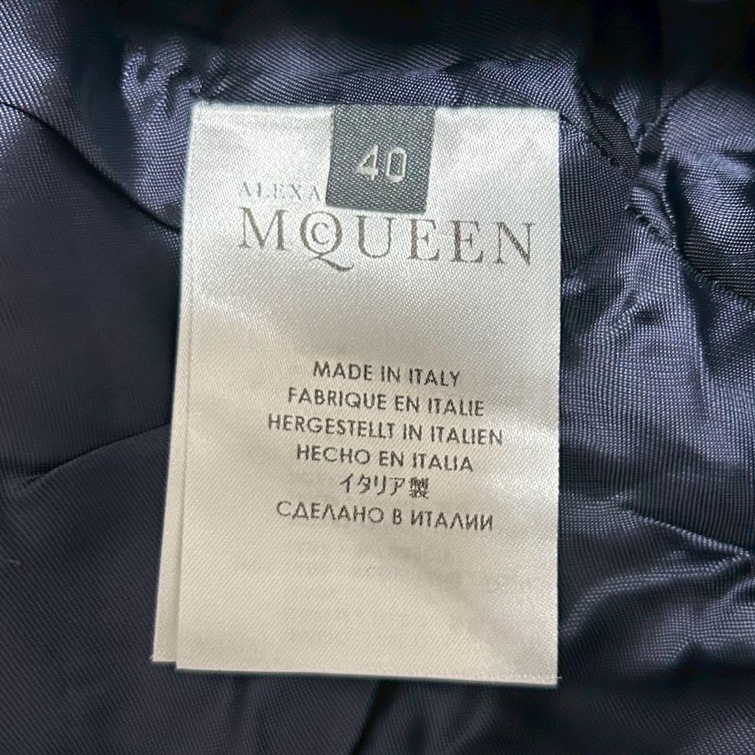 【ALEXANDER McQUEEN】 紺 フレアコート 金ボタン 40 伊製