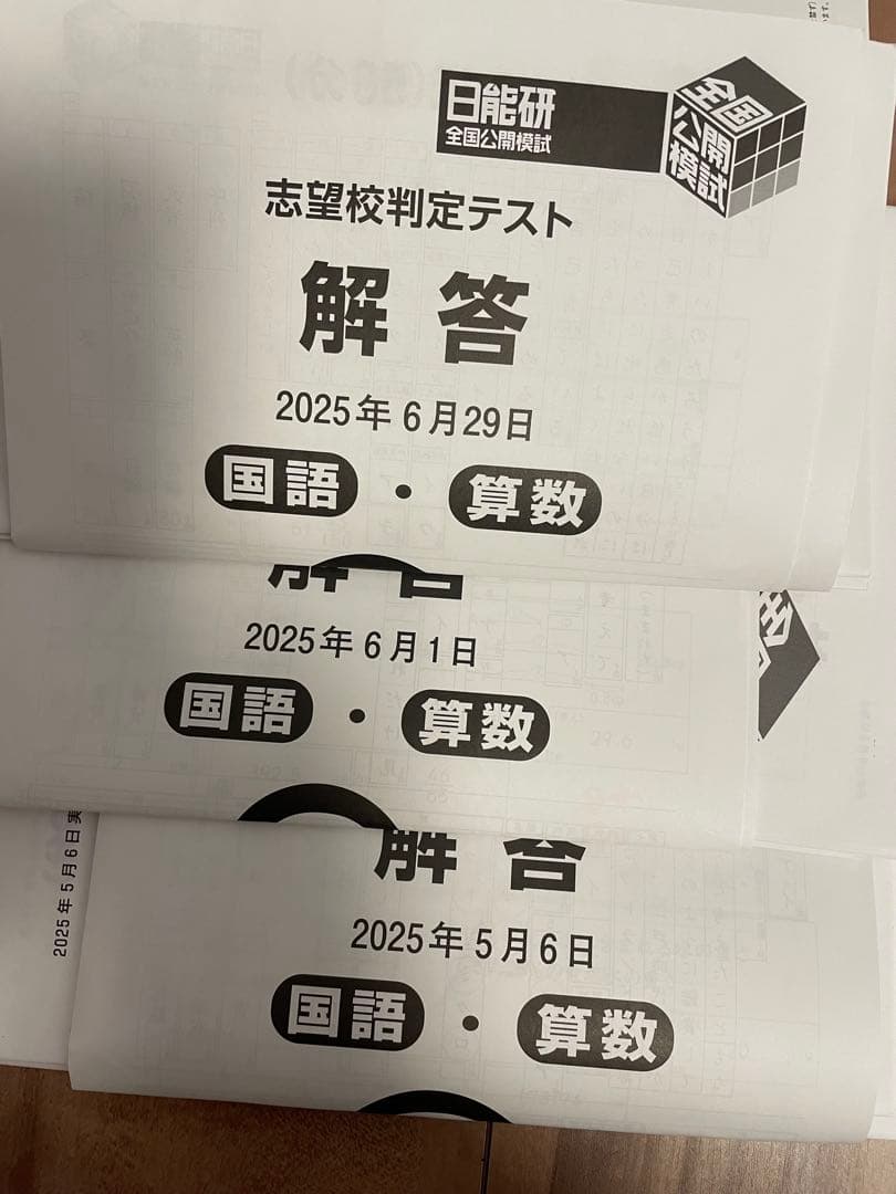 （最新）2026年受験終了組　日能研小6テストと問題集セット