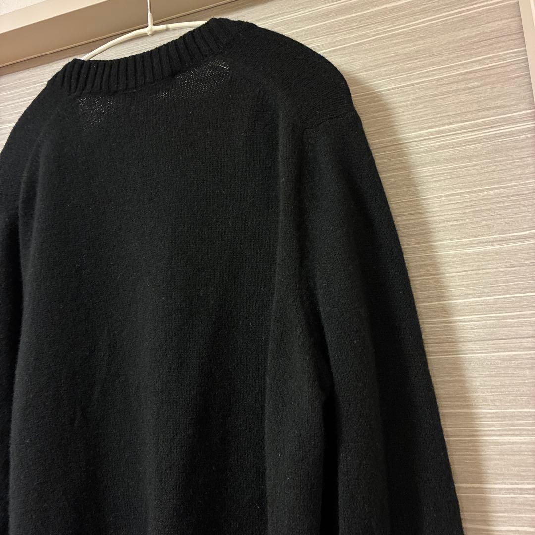 【MAISON KITSUNÉ】ブラック ウール100%カーディガン S