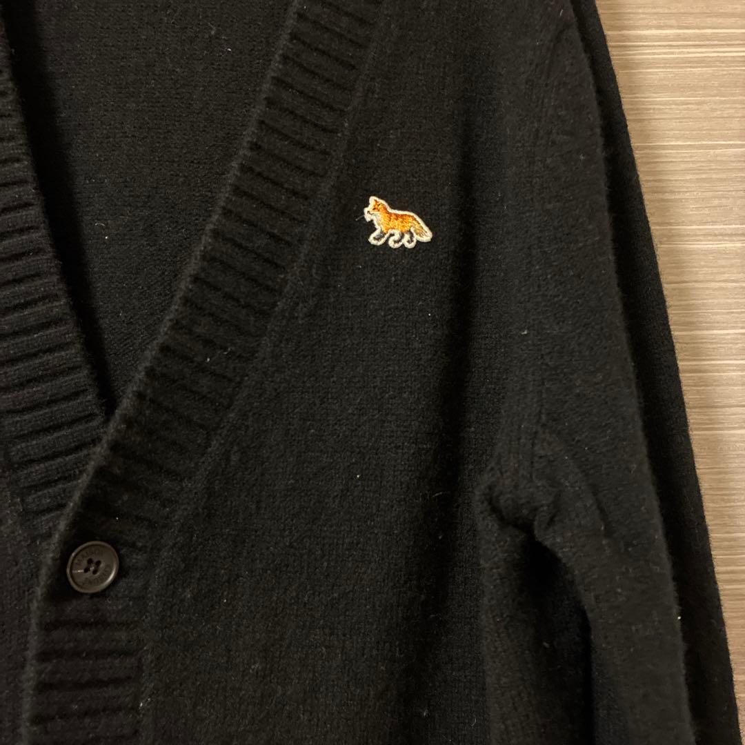 【MAISON KITSUNÉ】ブラック ウール100%カーディガン S