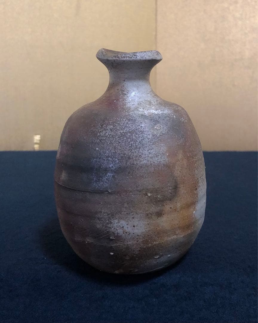 《R》備前焼 徳利 佐藤苔助 栞 共布 共箱　260225こ1
