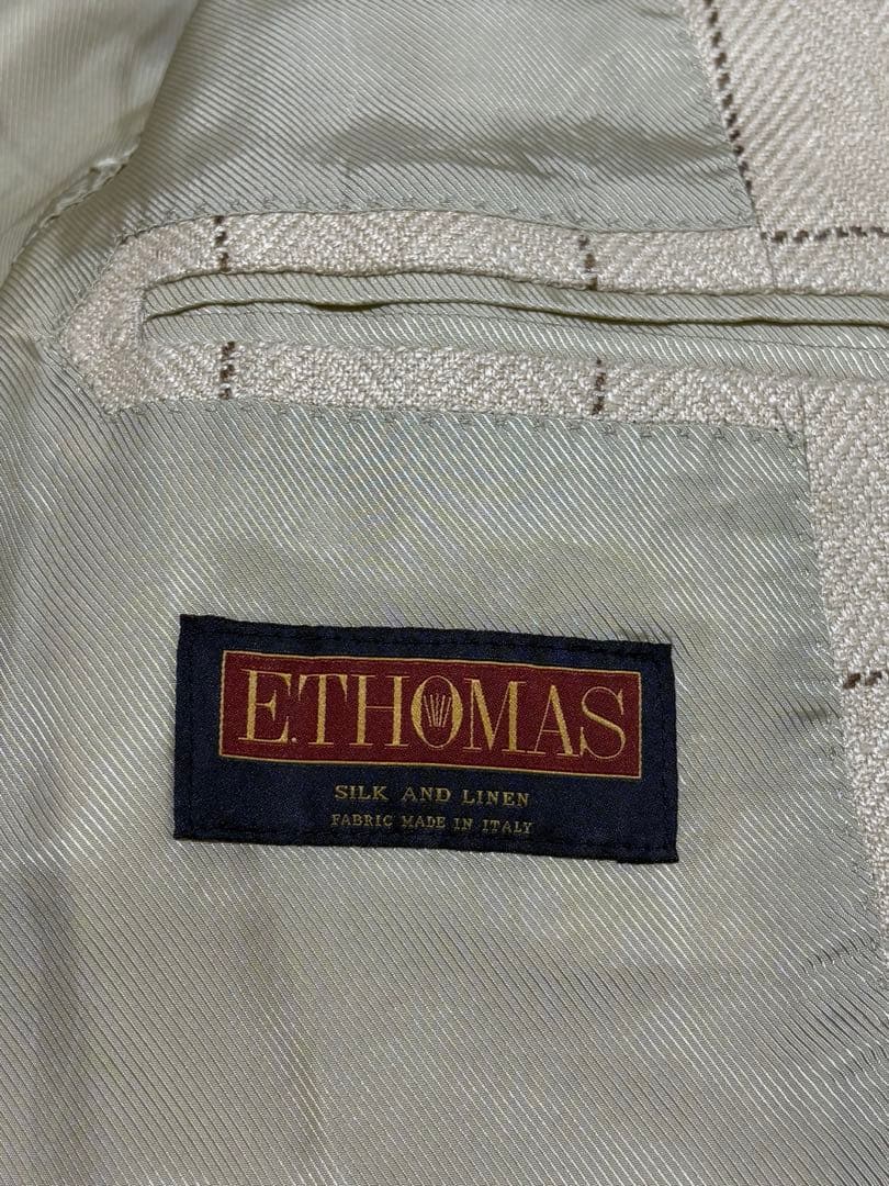 BEAMS F /E.THOMAS シルクリネン ウインドウペーン ジャケット