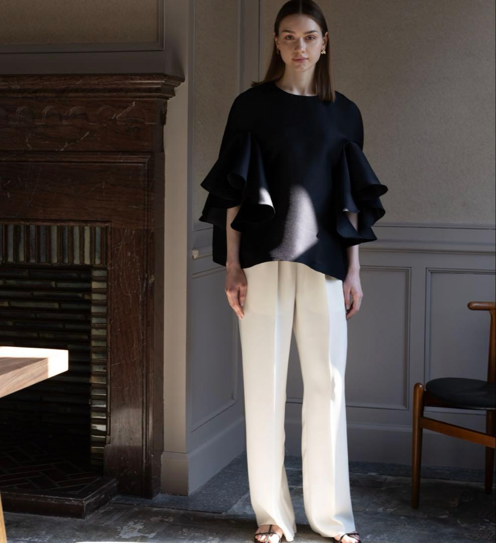 Relax Pants black heve リラックスパンツivory36