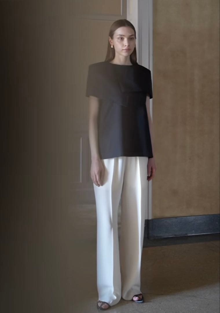 Relax Pants black heve リラックスパンツivory36