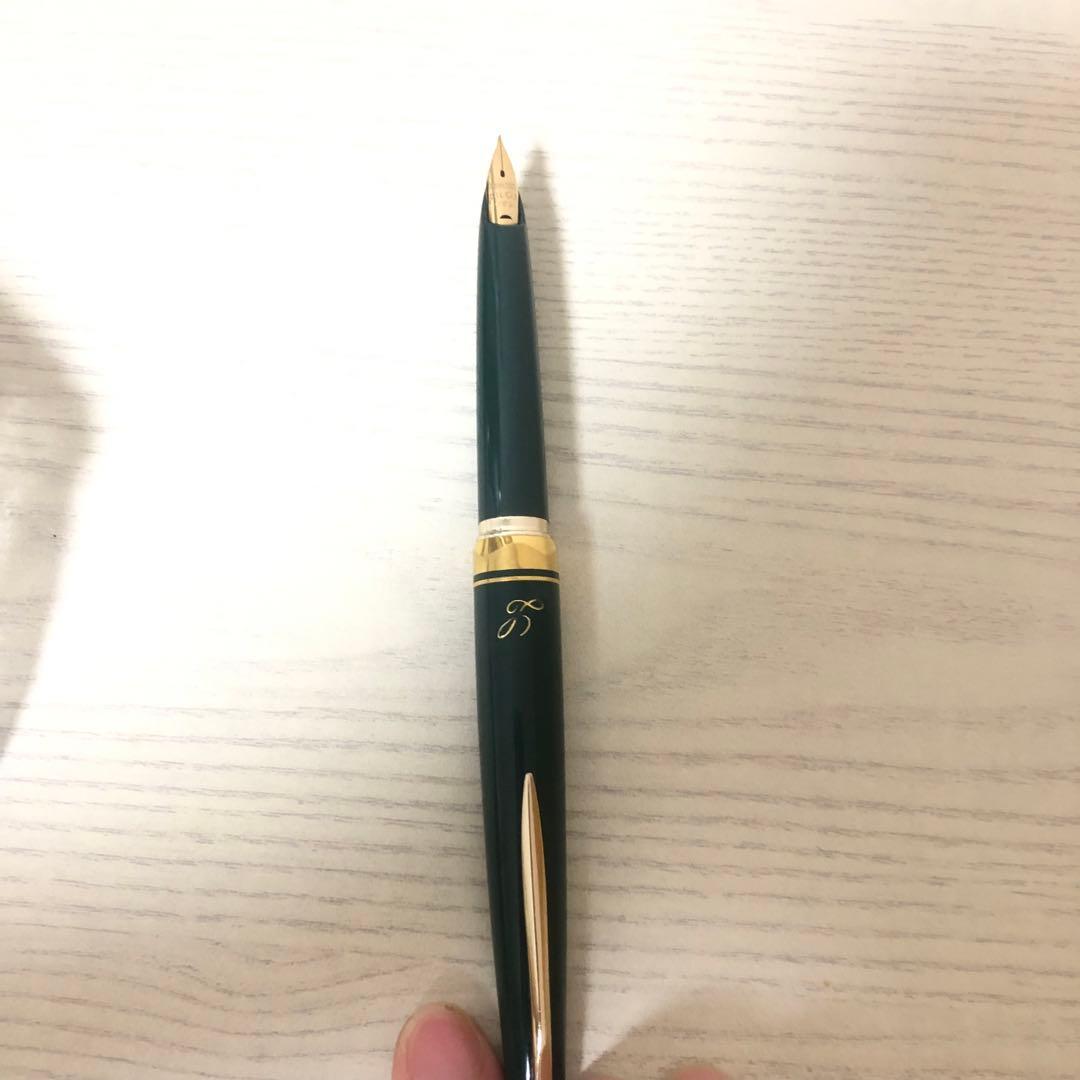 パイロット 万年筆 L 18K-750 F ショート軸 グリーン系