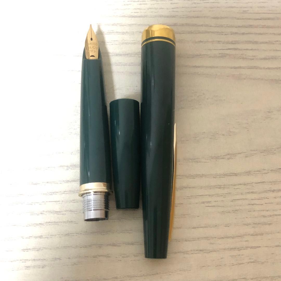 パイロット 万年筆 L 18K-750 F ショート軸 グリーン系