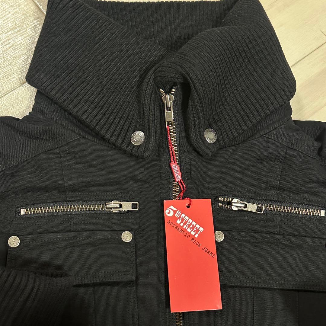 5th STREET ミリタリージャケット ブラック ビンテージ風 新品未使用