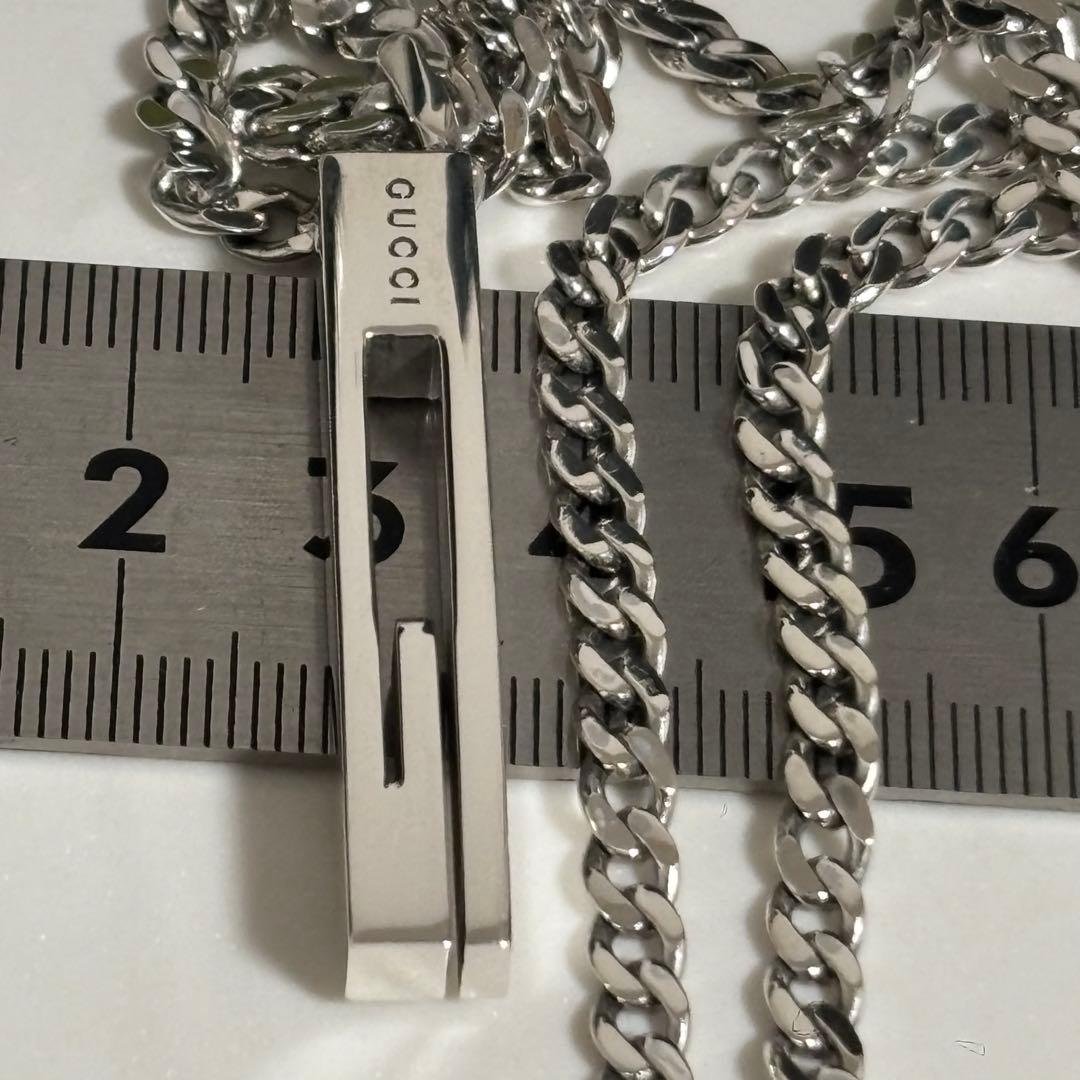 GUCCI 新品同様品　ラージタイプ　カットアウトGネックレス　喜平チェーン