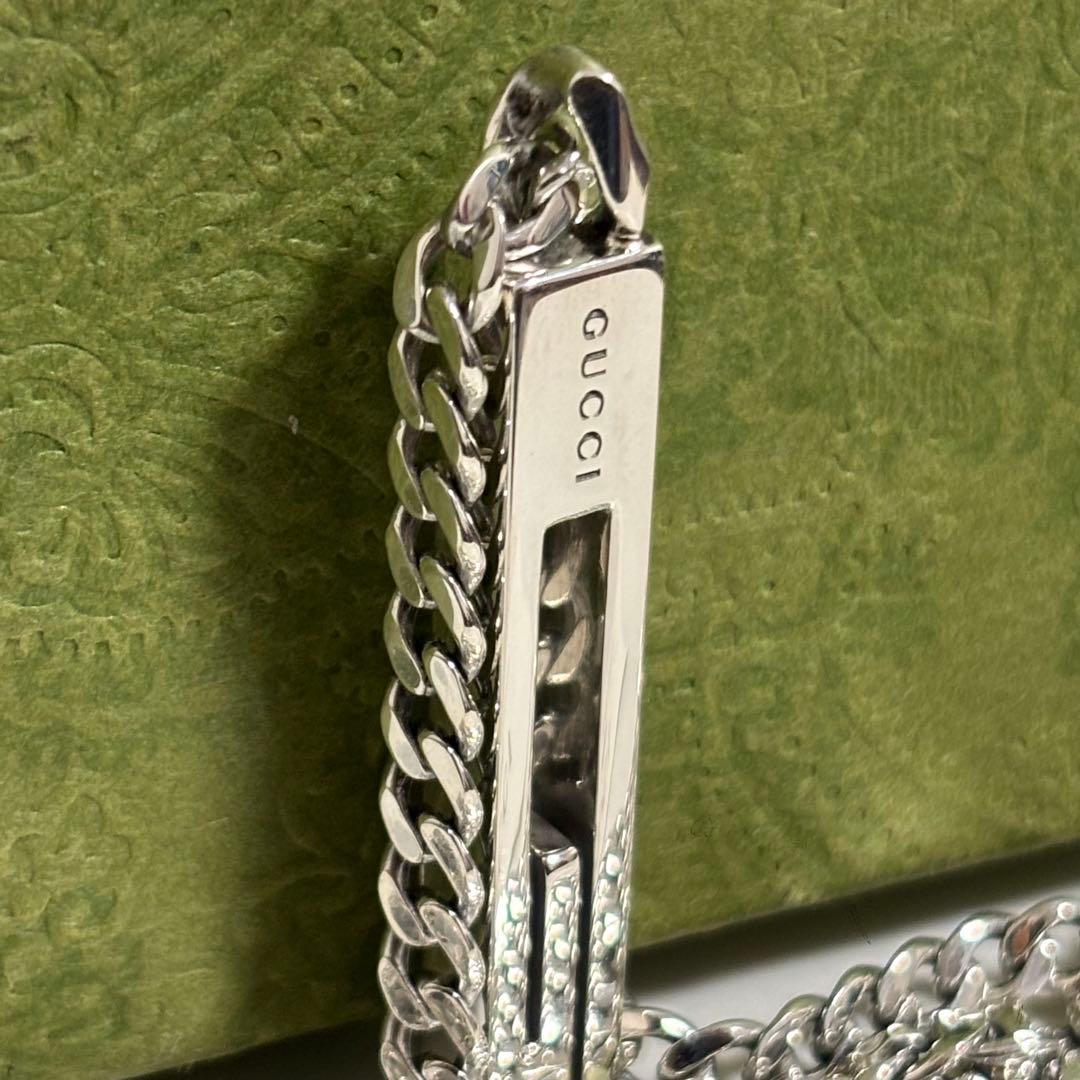 GUCCI 新品同様品　ラージタイプ　カットアウトGネックレス　喜平チェーン