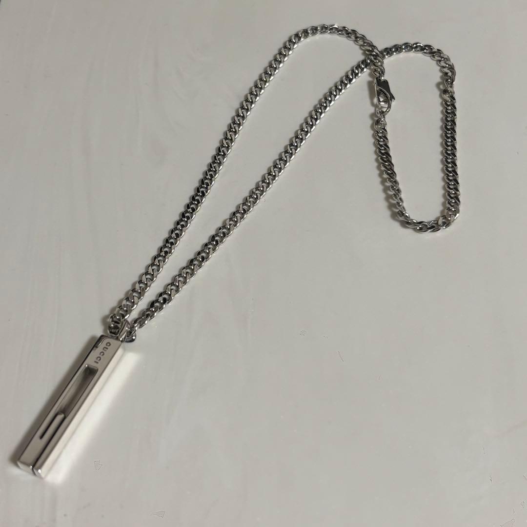 GUCCI 新品同様品　ラージタイプ　カットアウトGネックレス　喜平チェーン