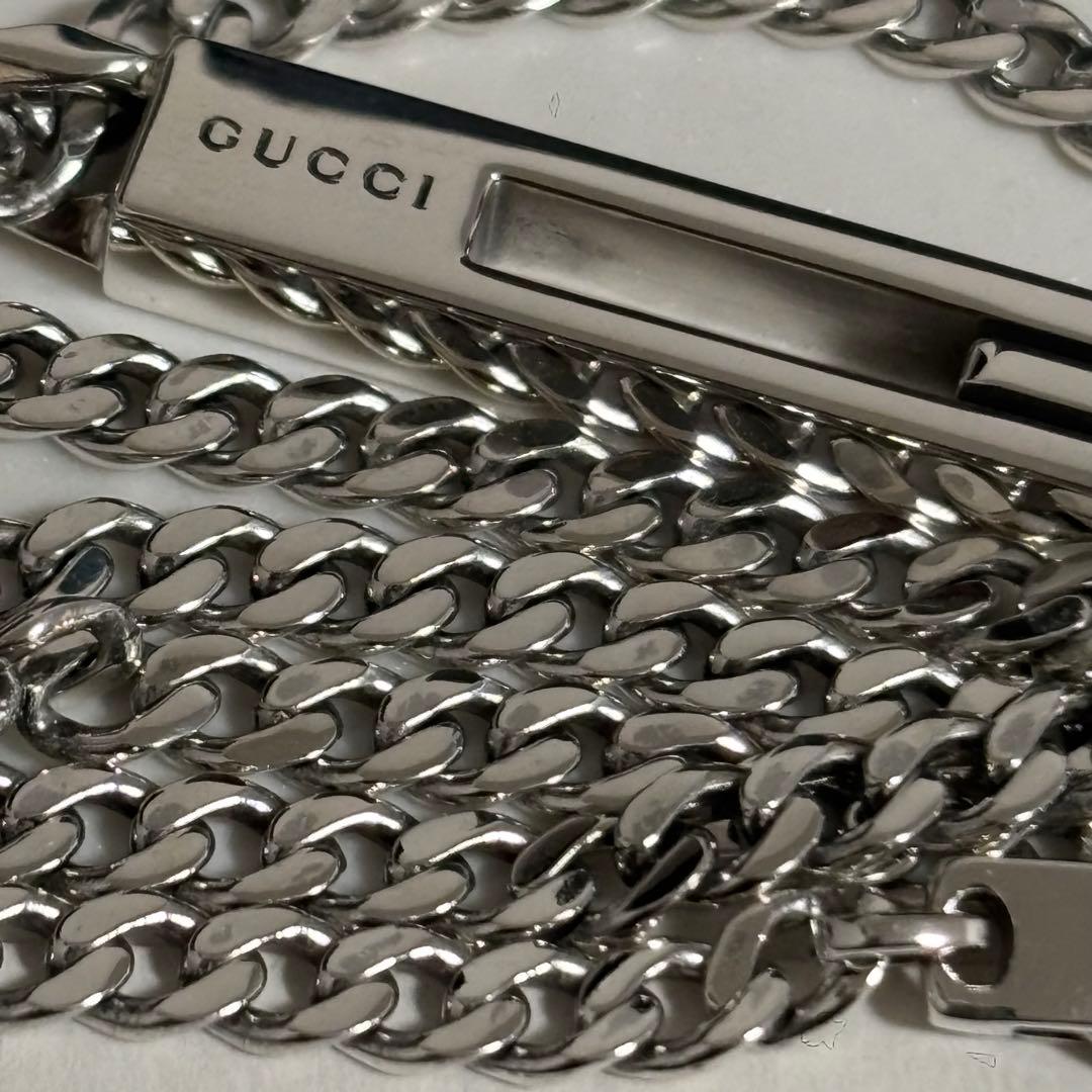 GUCCI 新品同様品　ラージタイプ　カットアウトGネックレス　喜平チェーン