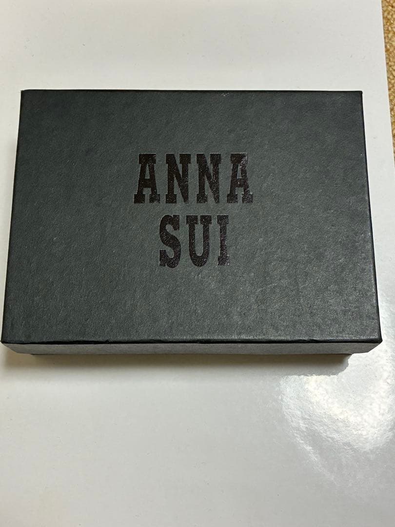 ANNA SUI 二つ折り財布　ローズガーデン　キャメル スタッズ　がま口