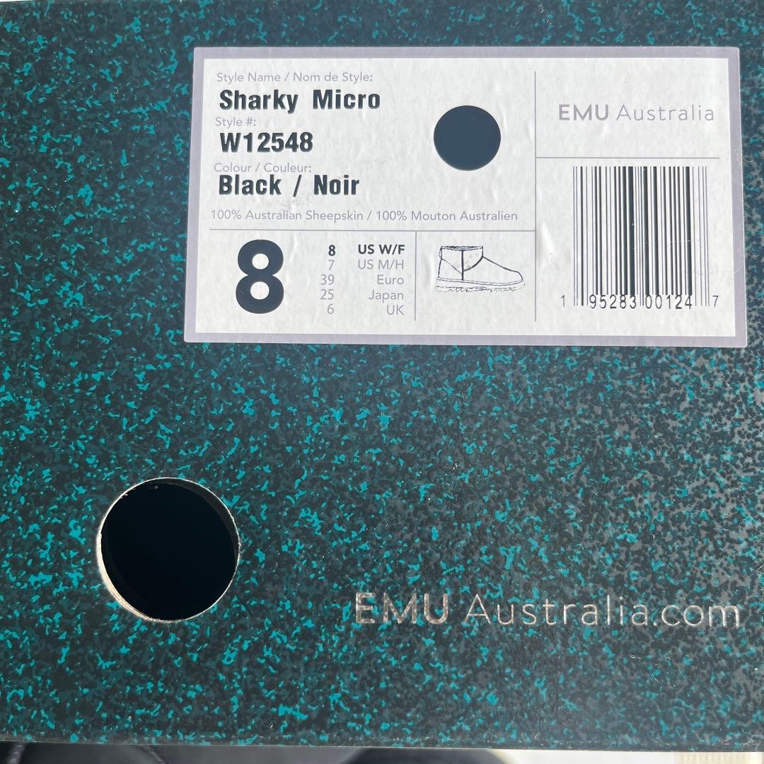 EMU Sharky Micro シープスキンショートブーツ　ムートンブーツ 黒