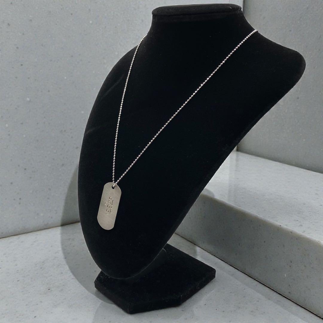 GUCCI ドッグタグ ネックレス シルバー ボールチェーン 526
