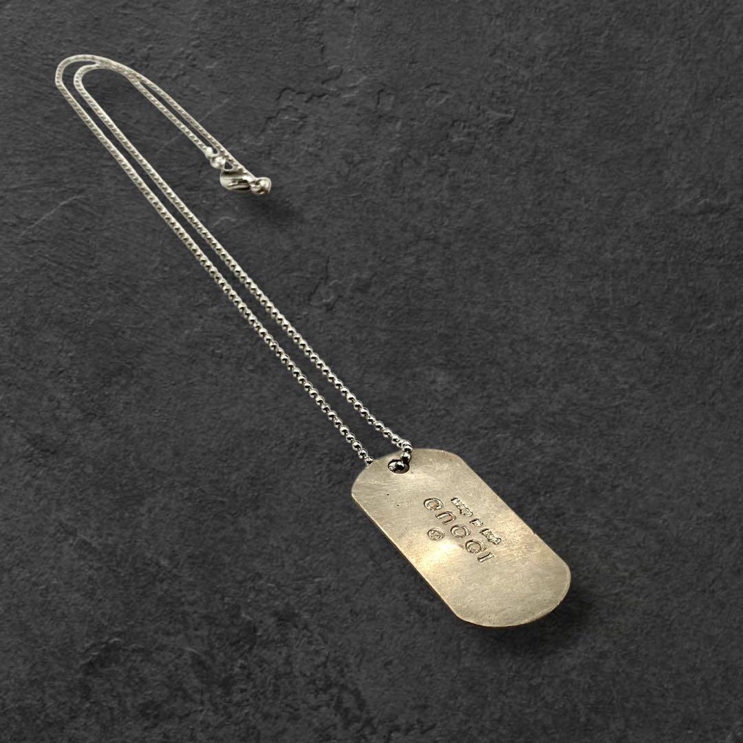 GUCCI ドッグタグ ネックレス シルバー ボールチェーン 526