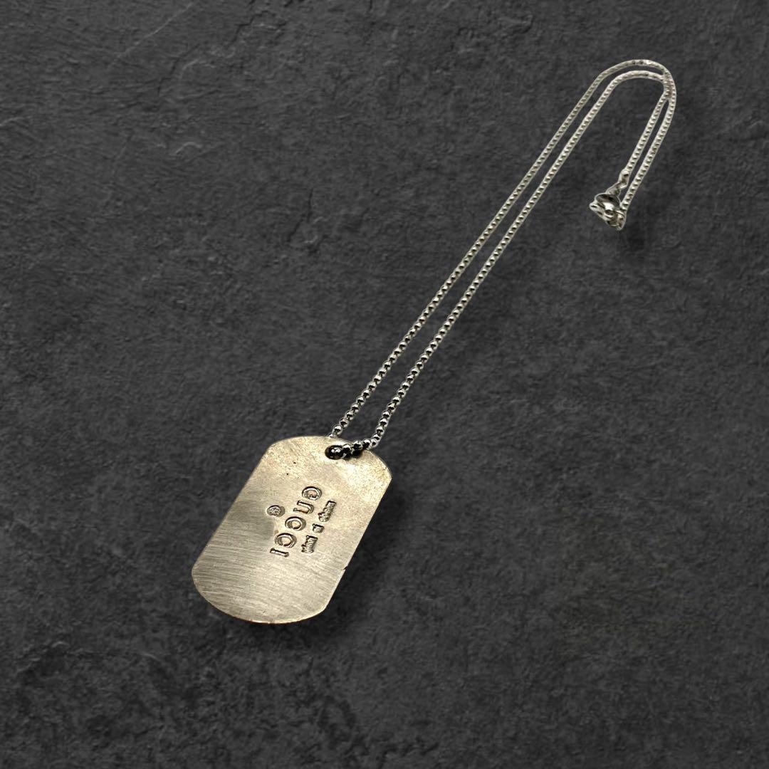 GUCCI ドッグタグ ネックレス シルバー ボールチェーン 526