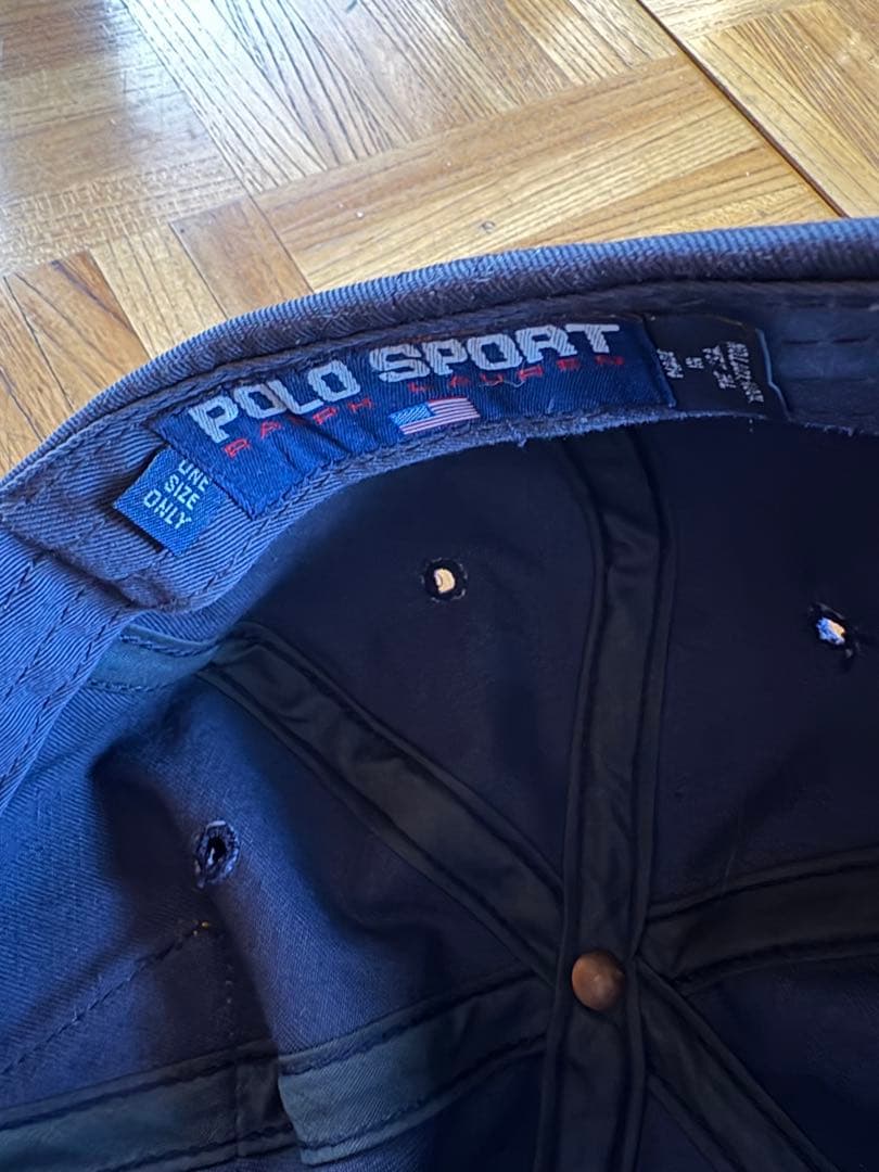 90'Polo Sport ネイビー ビンテージキャップ　made in USA