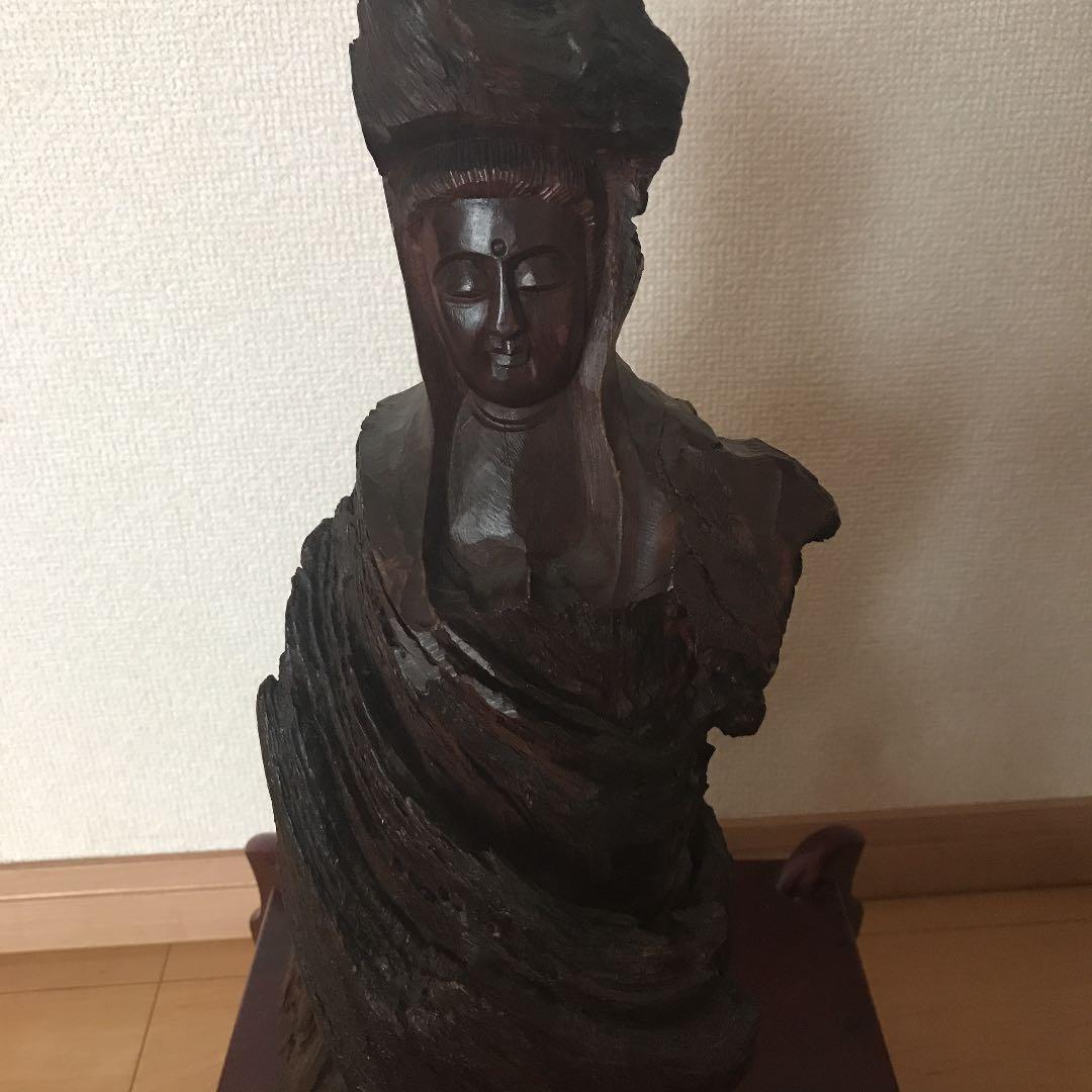 木彫　仏像　一本掘り　天然木　美術品　年代物