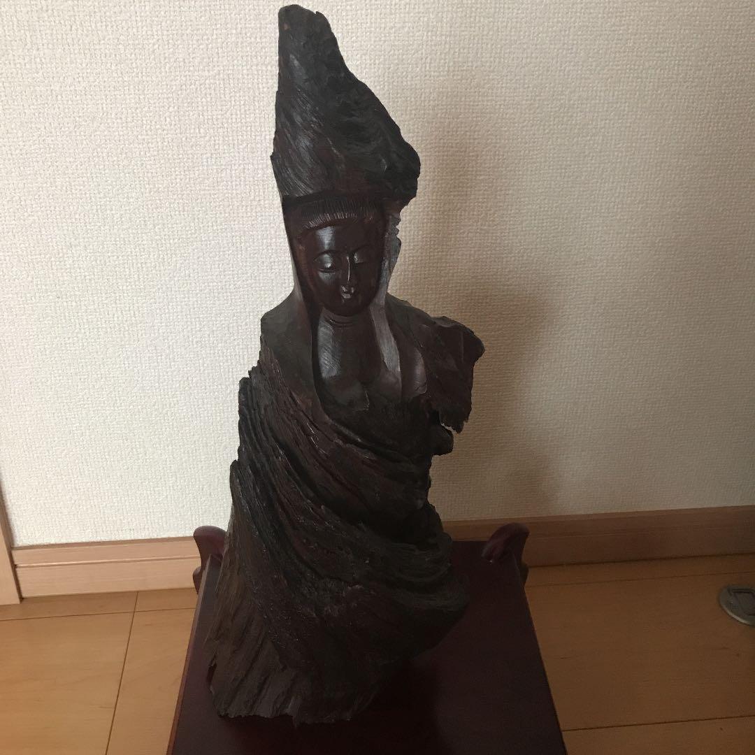 木彫　仏像　一本掘り　天然木　美術品　年代物