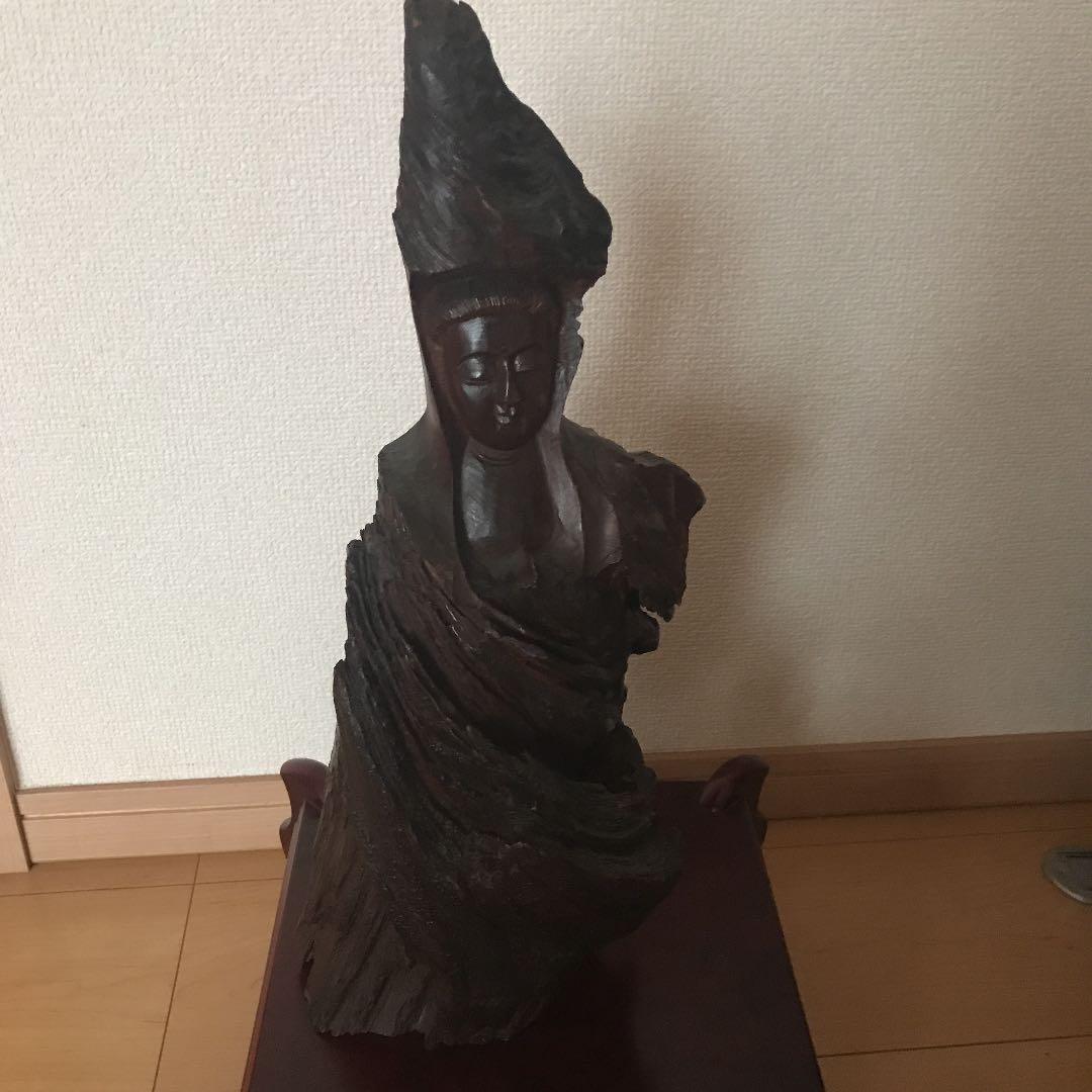 木彫　仏像　一本掘り　天然木　美術品　年代物