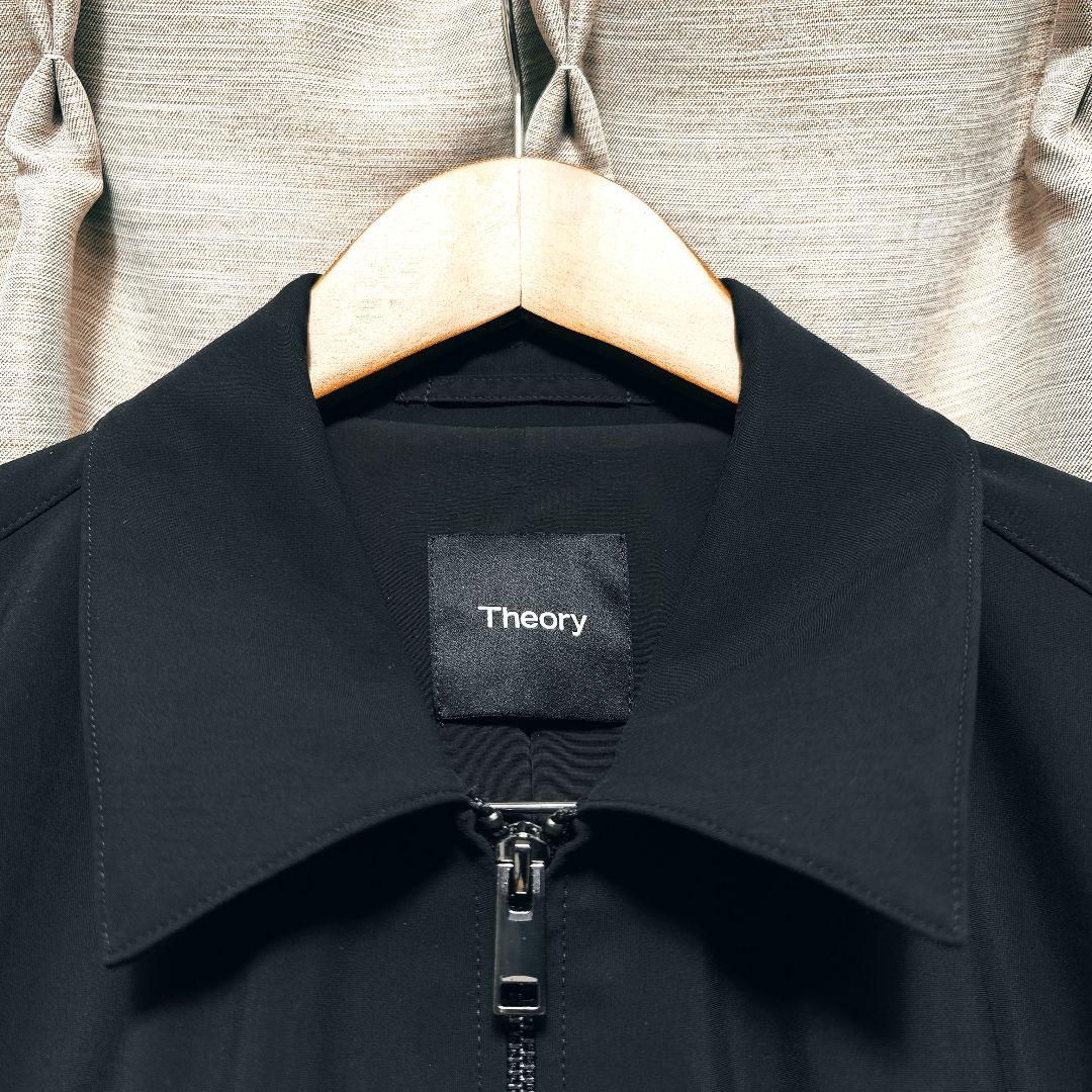 【美品：Theory】高機能ジャージー ジップアップジャケット「S/M：ブラック