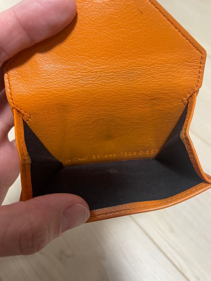BALENCIAGA オレンジ 三つ折り財布
