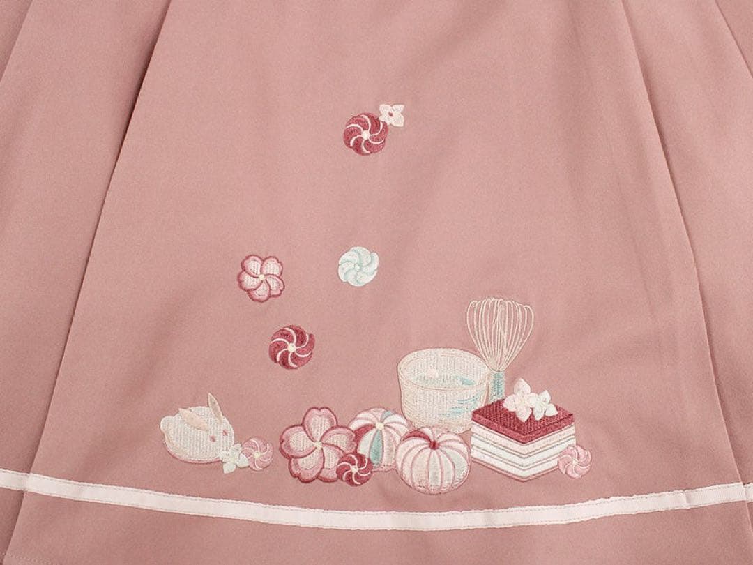 【極美品/付属品完備】Amavel 春花便りのお茶会 和風スカート（ピンク）
