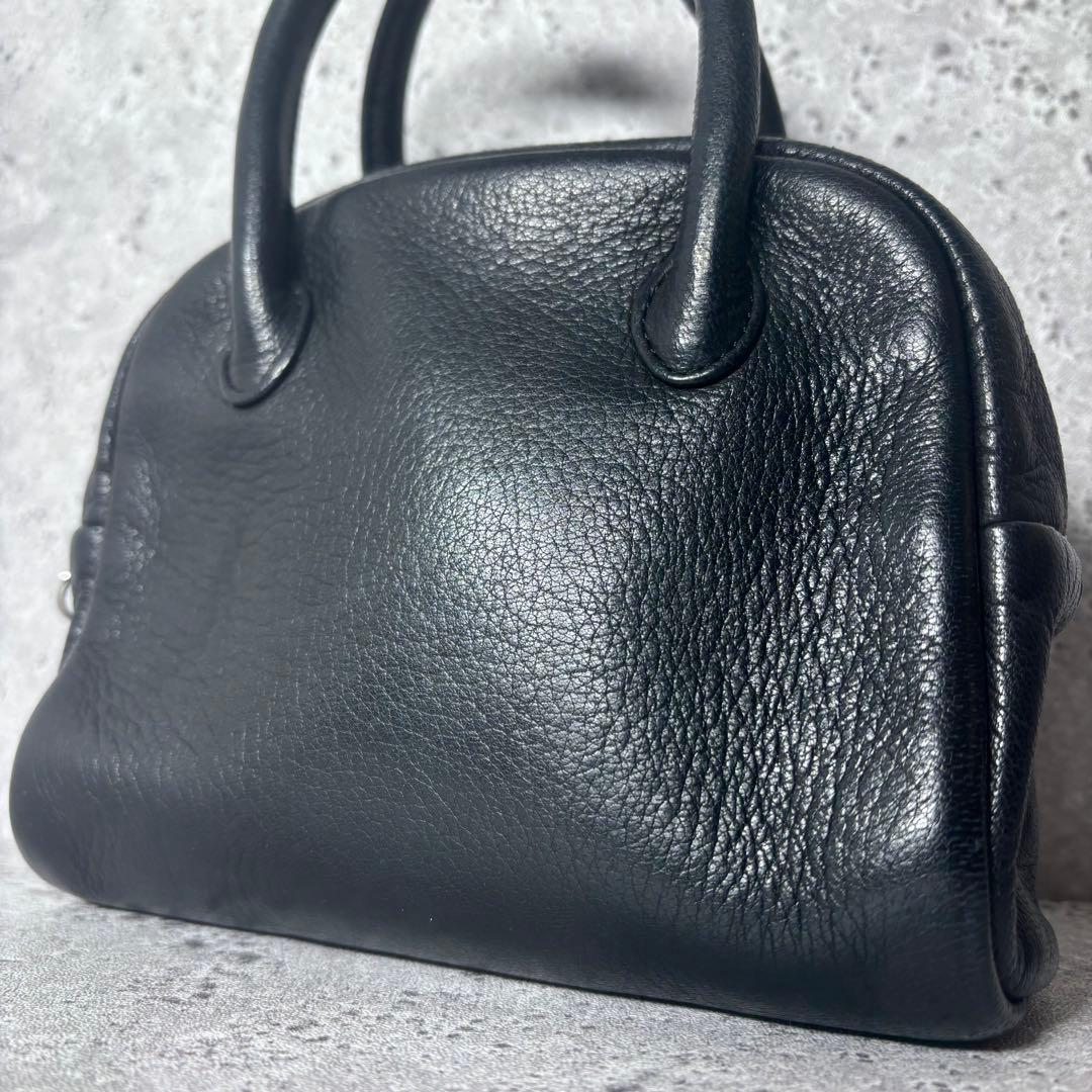 ✨AETA ミニボストン バッグ ディアスキン ブラック レザー