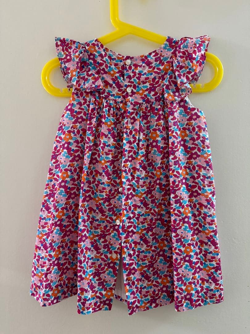 jacadi 96センチ　美品　花柄ノースリーブワンピース　3歳