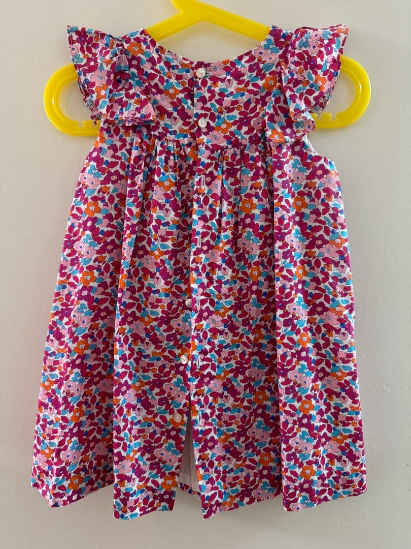 jacadi 96センチ　美品　花柄ノースリーブワンピース　3歳