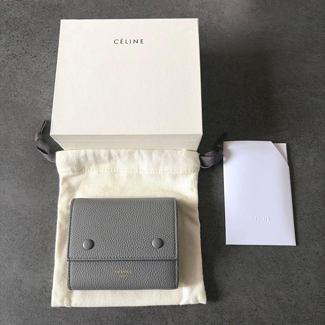 CÉLINE 三つ折り財布(グレー)