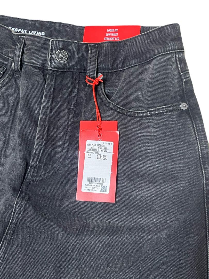 【完売品】DIESEL レイヤードデニム ワイドデニム W25 タグ付き