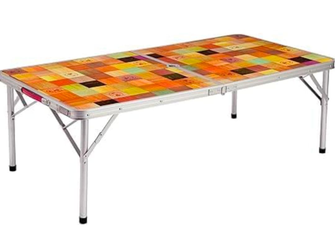 カラフル折りたたみアウトドアテーブル 120cm 約4.5キロ。