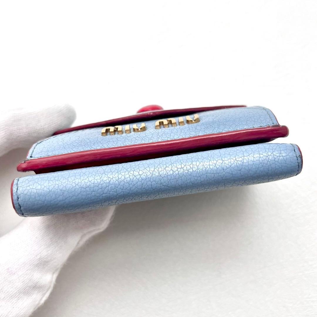 miu miu ミュウミュウ マドラス ラブレター 三つ折り財布 0315-①