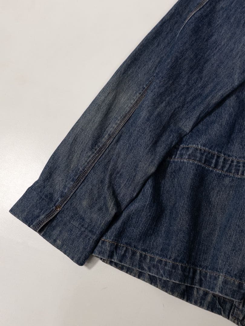 00s Y2K デニムカバーオール ヴィンテージ古着 色落ち