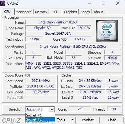 XEON Platinum 8160 2基/512GB SSD + 2TB HD
