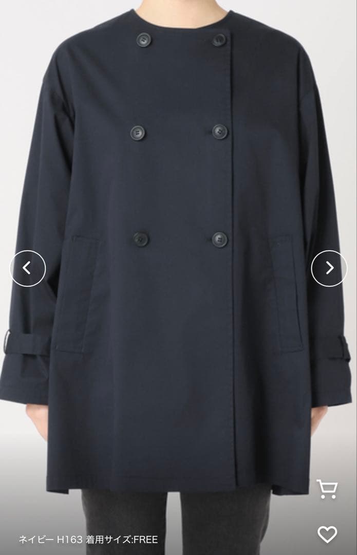 JOURNAL STANDARD relume ノーカラーライトショートコート