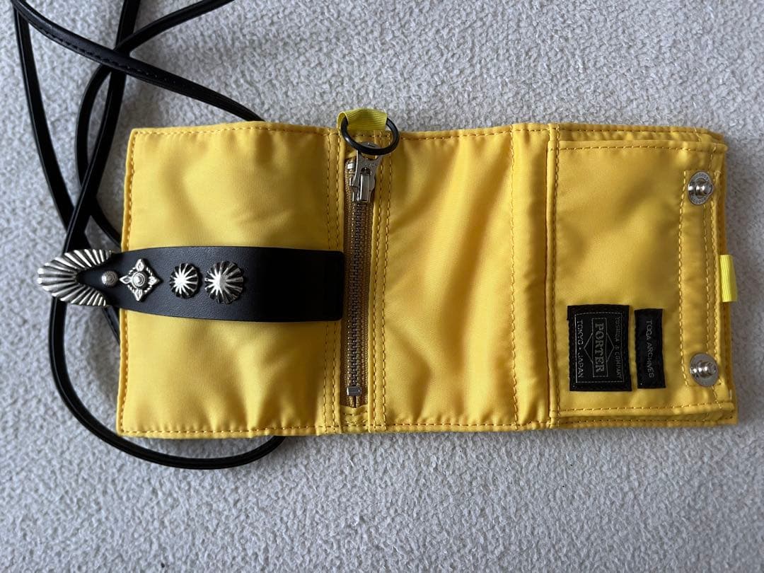 美品　toga x porter コラボ　ショルダーウォレット　イエロー