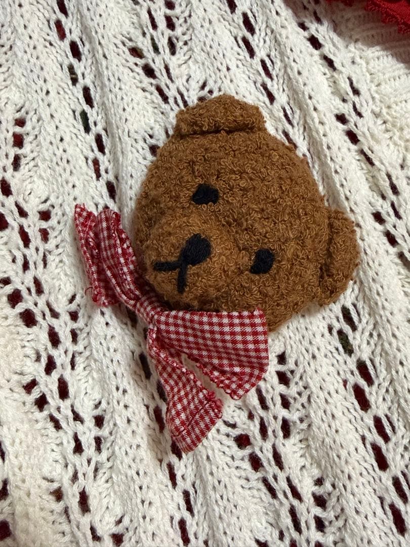 ピンクハウス❤︎テディベア半袖カーディガン❤︎フリーサイズ❤︎アイボリー
